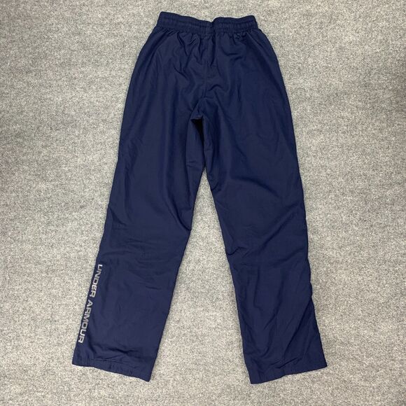 Under Armour Sweatpants Men S Small Navy Blue Zip Ankle Elastic Waist Drawstring - Picture 12 of 14